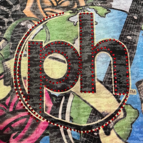 Planet Hollywood Resort Las Vegas Women’s Multi Customized Studded Shirt Sz-XS/S - Picture 2 of 6